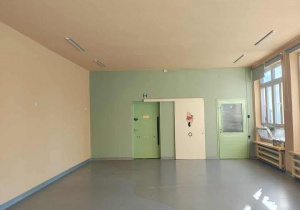 Sala przedszkolna tuż po remoncie, jeszcze bez wyposażenia