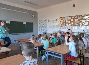 Udział przedszkolaków w lekcji pokazowej w Szkole Podstawowej nr 35